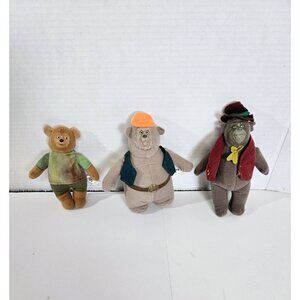 The Country Bear Jamboree McDonald's Plush x3 Vintage Rubber Faces